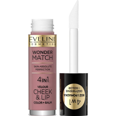 Eveline Wonder Match Velour Cheek & Lip Blush Liquid Lipstick-N02 pink nude.
