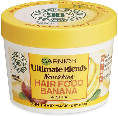 Garnier Ultimate Blends Hair Food Banana 3-in-1 Dry Hair Mask Treatment 390ml