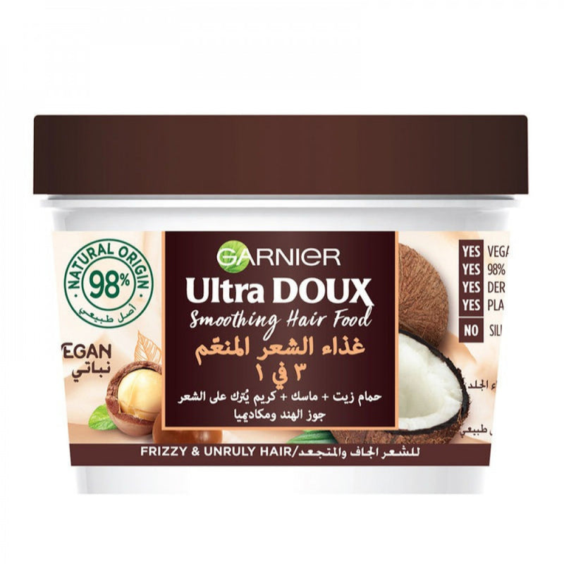 Garnier Ultra DOUX COCONUT AND MACADAMIA HAIR FOOD 390 ml
