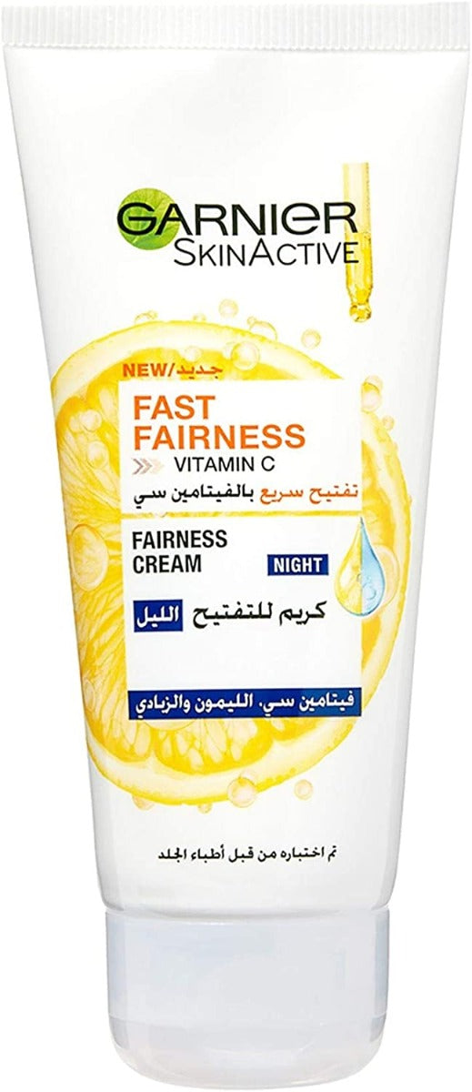 Garnier Skin Active Fast Fairness Night Cream With Vitamin C, Lemon And Yogurt