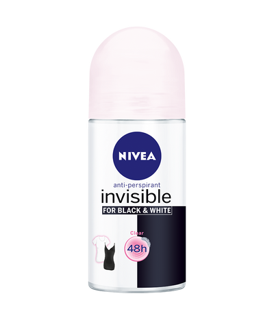 NIVEA Deodorant INVISIBLE Femal BLACK & WHITE CLEAR ROLL-ON