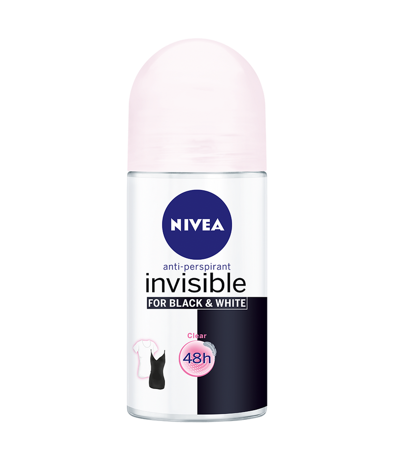 NIVEA Deodorant INVISIBLE Femal BLACK & WHITE CLEAR ROLL-ON