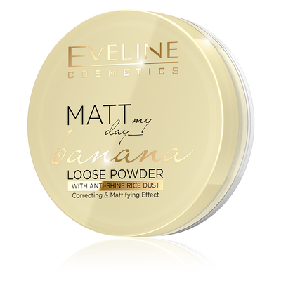 EVELINE MATT MY DAY BANANA CORRECTING & MATTIFYING LOOSE POWDER WITH RICE DUST