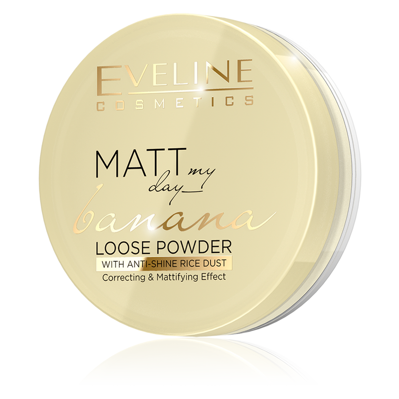 EVELINE MATT MY DAY BANANA CORRECTING & MATTIFYING LOOSE POWDER WITH RICE DUST