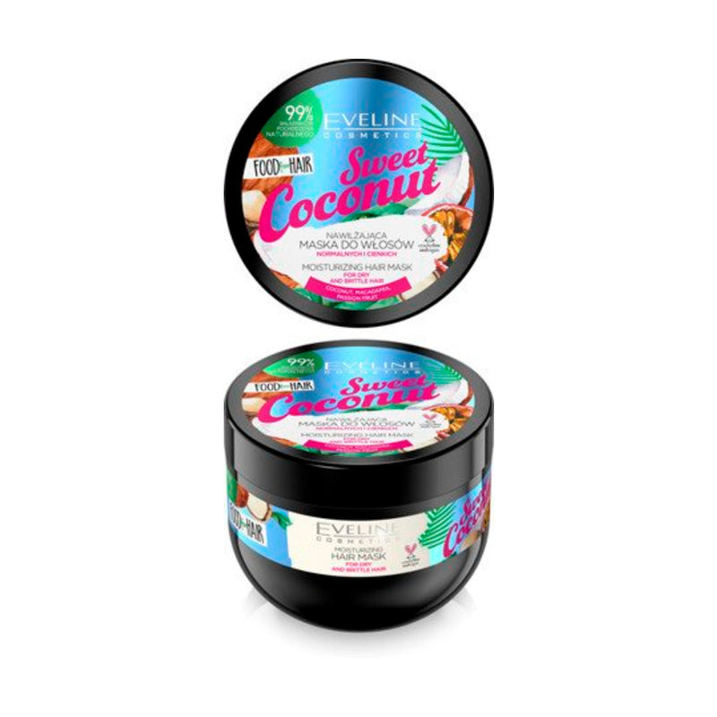 Eveline Food For Hair Sweet Coconut Care Hair Mask Moisture And Shine 500ml