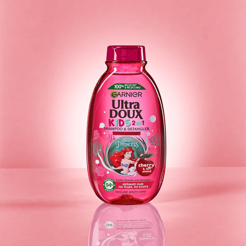 Garnier Ultra Doux Kids 2 in 1 Cherry Shampoo & Detangler The Little Mermaid 400 ml