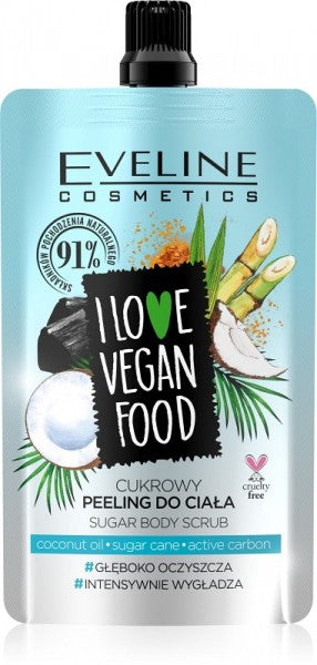 Eveline I Love Vegan Food Coconut Detox Sugar Body Scrub 75Ml