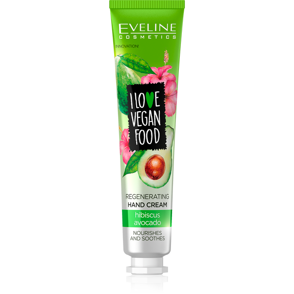 Eveline I Love Vegan Food Hand Cream Avocado And Hibiscus 50ml