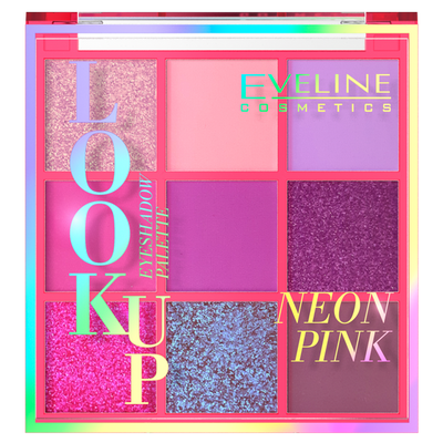 Eveline LOOK UP Eyeshadow Palette NEON PINK