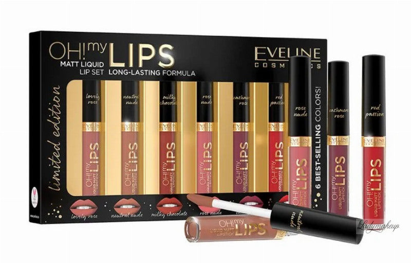 Eveline OH! MY LIPS Matt Set 6 mini lipsticks - Limited edition